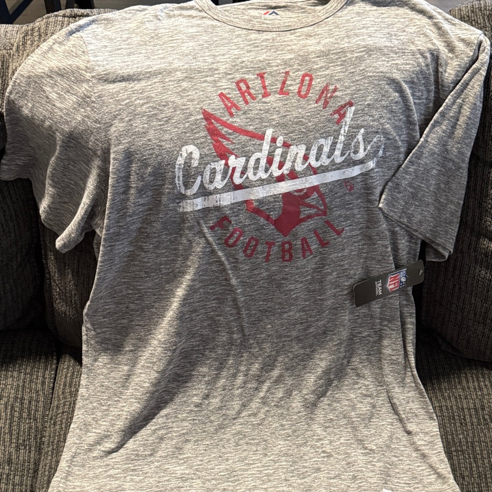 Men’s Majestic Gray Arizona Cardinals Short Sleeve Tee